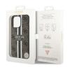 Guess 4G Rayures Imprimées Magsafe - Étui iPhone 13 Pro Max (Brązowy)