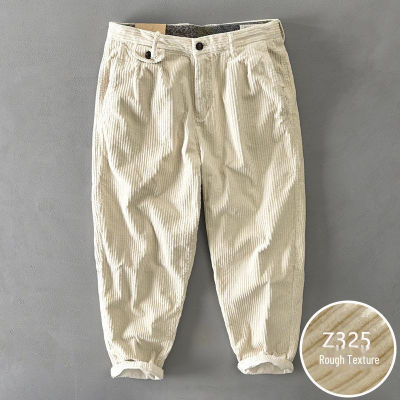 

Мужские свободные вельветовые брюки: Осень/зима. Плотный, стираный, слегка эластичный, широкий, в японском ретро-стиле. 30 for 120-130 jin