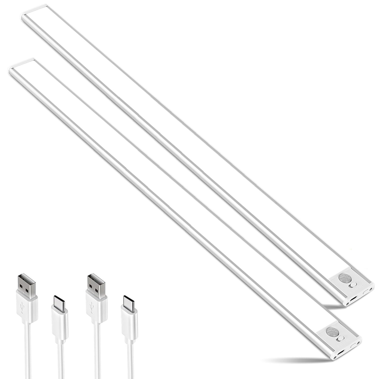 

Watakuryohin Rechargeable Cabinet Light with 0.9cm Ultra-Thin LED Motion Sensor, Magnetic Adsorption, 3 Color Adjustments, Stepless Dimming, Easy