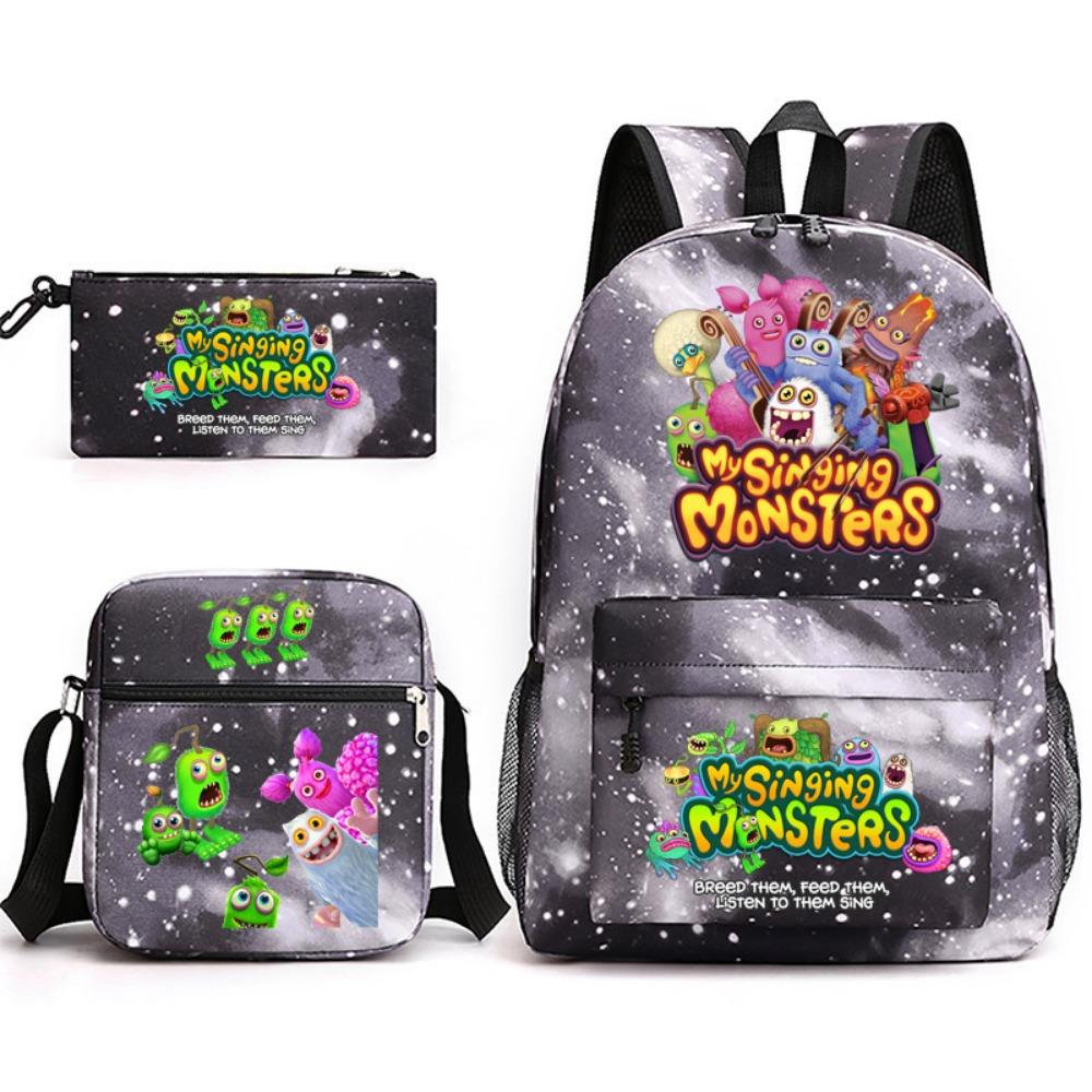 ONE PIECE heat transfer schoolbag primary school student printed backpack large capacity backpack backpack pencil case