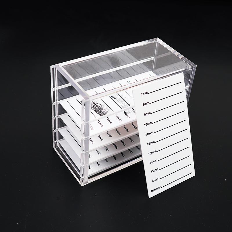5 Layer Eyelash Extension Storage Box Acrylic Lash Holder Pallet for Individual Volume Lash Extension Display Stand Makeup Tools