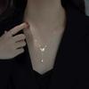 Imitation Pearl Tassel Flat Snake Bone Necklace For Women Fashionable Personalized Daily Accessory Party Jewelry Birthday Gifts
