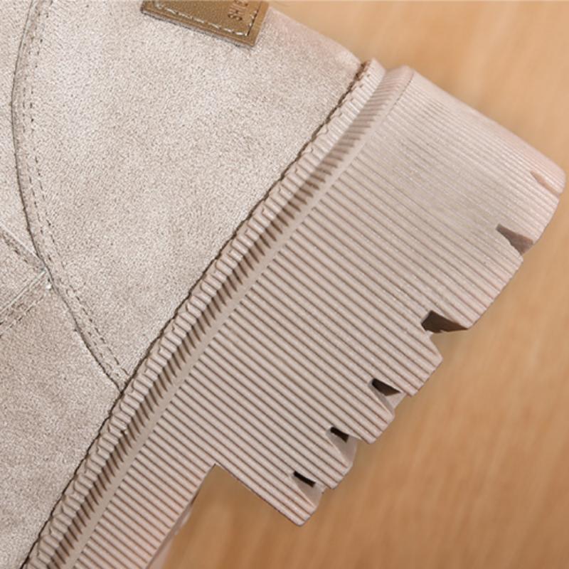 New Winter Fur Snow Boots Fleece-Lined Casual Women's Short Boots