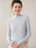 Women's Cable Knit Cashmere Sweater - 12-Gauge, Lychee Pattern, Half-High Neck, Fleece Lining, Twist Design, Wool Base Layer