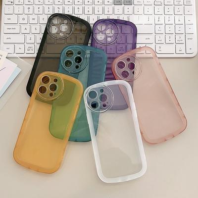 Transparent Candy Color Suitable for Iphone15promax Apple 14 Mobile Phone Case 11 Full Cover 1613 Silicone Case