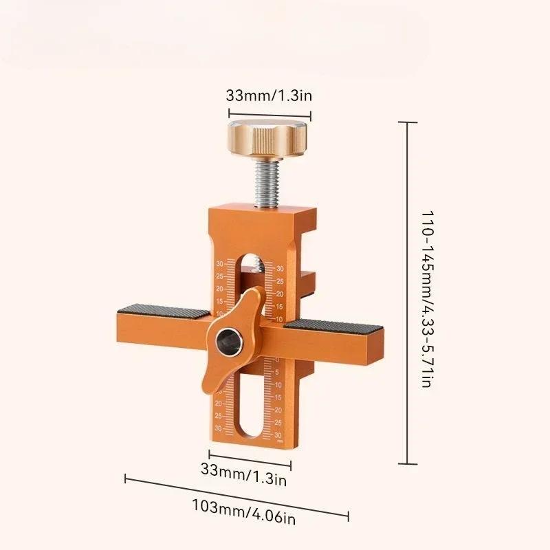 Woodworking Cabinet Door Installation Jig,Door Panel Installation Rebounding Device Drilling Tool 2 in 1 Quick Positioning Tool