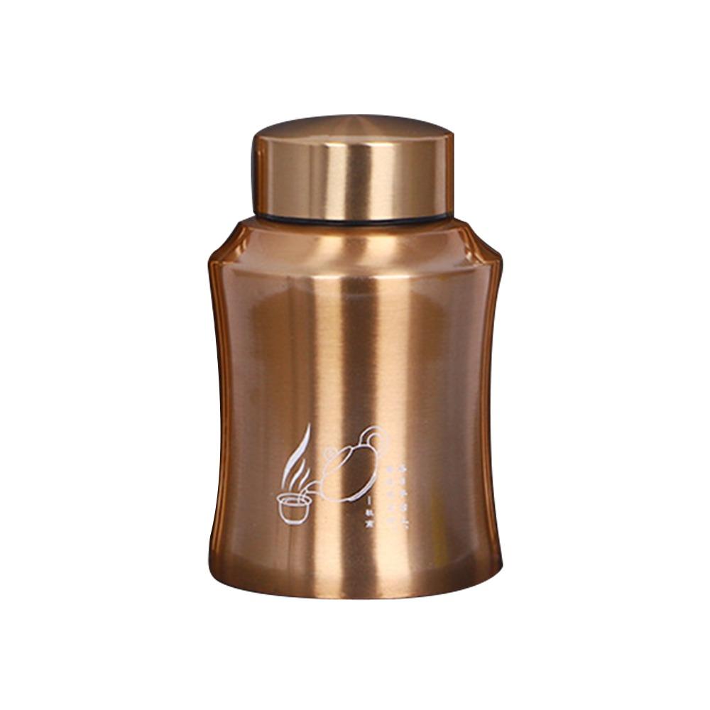 Large Capacity Tea Tin Threaded Port Sealed Tea Can Portable Tea Jar for Home&Travel