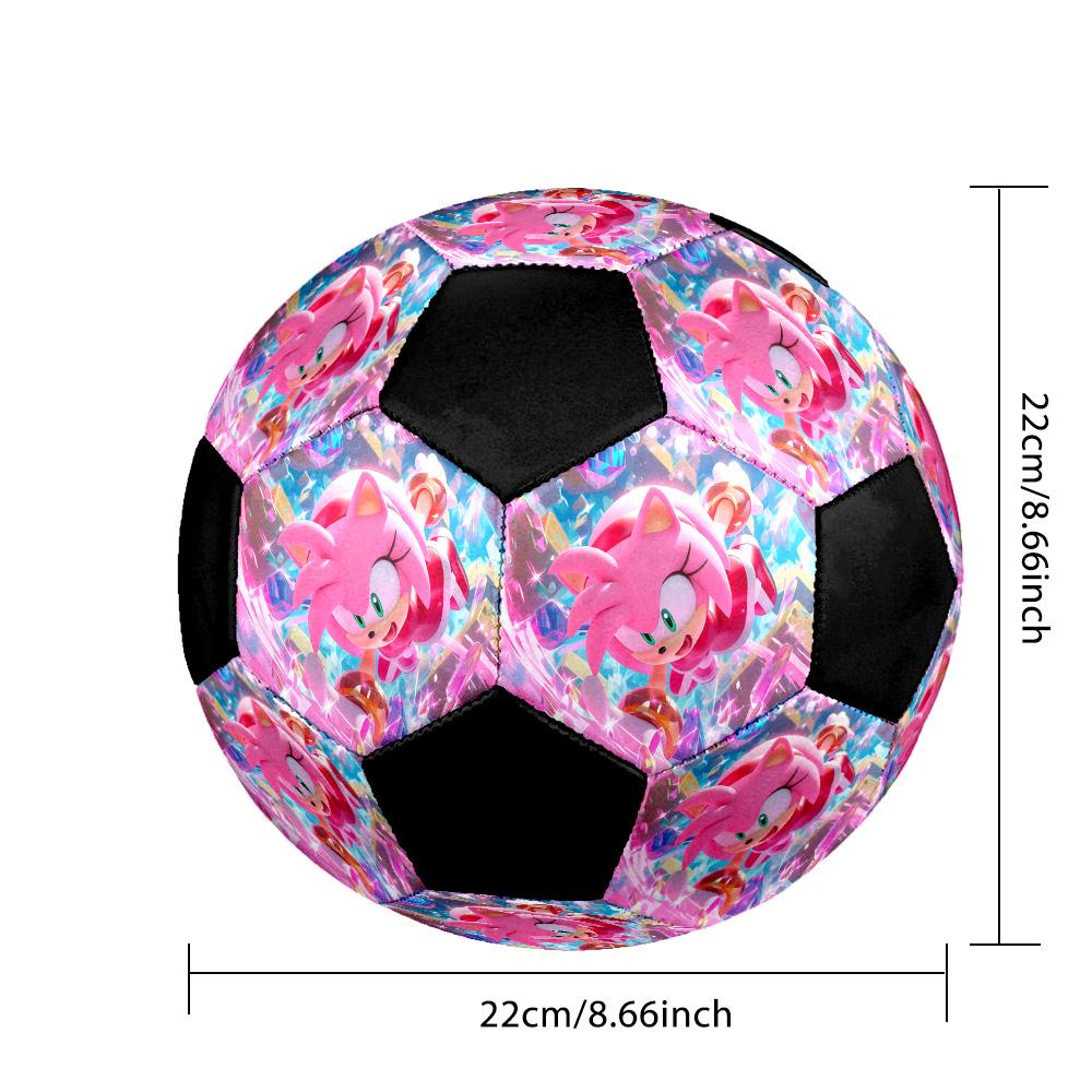 Sonic the Hedgehog Soccer Ball Colorful All Ages Machine Stitched PVC Competition Ready Durable High-Bounce.SIZE5