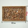 3D Carved Camphor Wood Wall Hanging with Dragon Phoenix Flower Design Chinese Style Home Decor Living Room Decoration