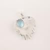 Sky Blue Topaz Gemstone 925 Sterling Silver Jewelry Handmade Boho Pendant 1.49" CP-28-7