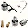 4-Piece Set Micro Motor Drill Chuck Keyed Steel Metal Key Control Wrench 0.3-4mm 3.17mm Hand Drill Shaft Adapter