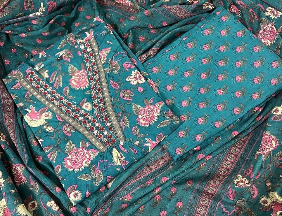 Women Designer A-line Kurta Pant Dupatta Set Indian Party Wear Top Tunic Salwar Suit Kurti