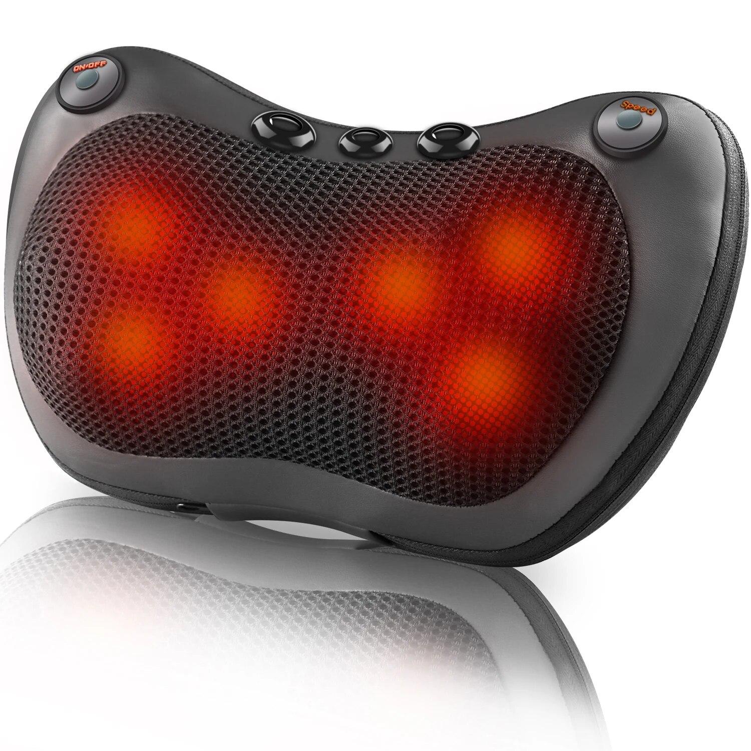 

Массажер для головы, автомобильный домашний шейный массаж шиацу, массажер для шеи, спины, талии, тела, электрическая многофункциональная массажная подушка 6head