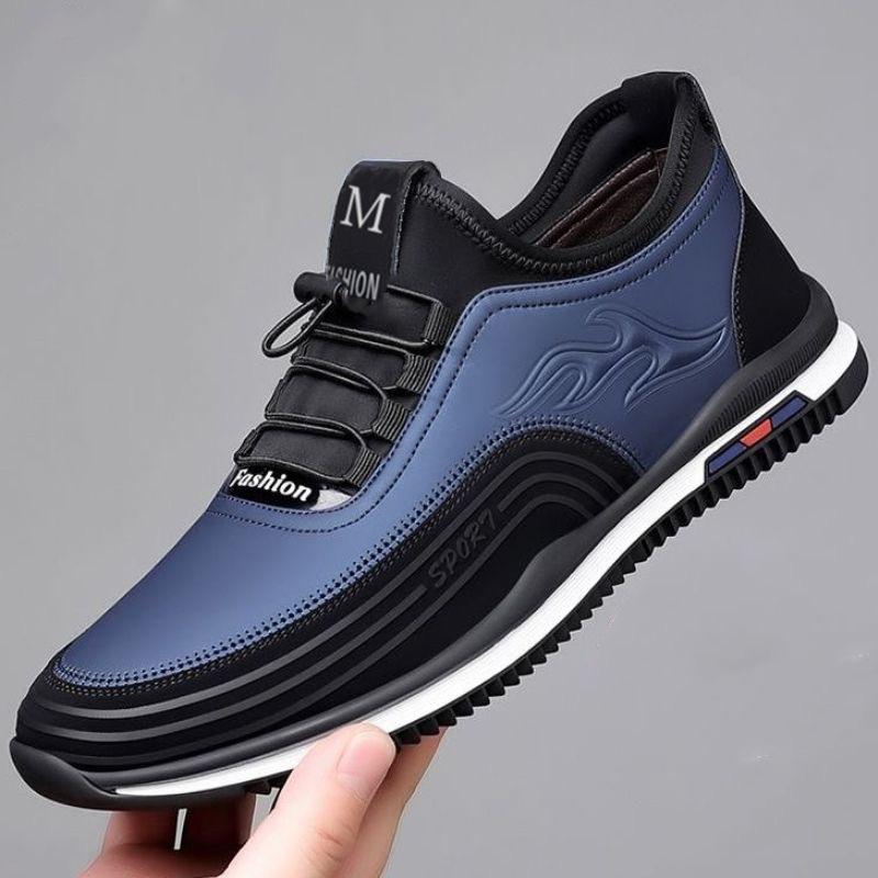 

Douyin spring new casual shoes men s leather shoes light, comfortable and simple soft sole leather surface versatile black men s shoes 44