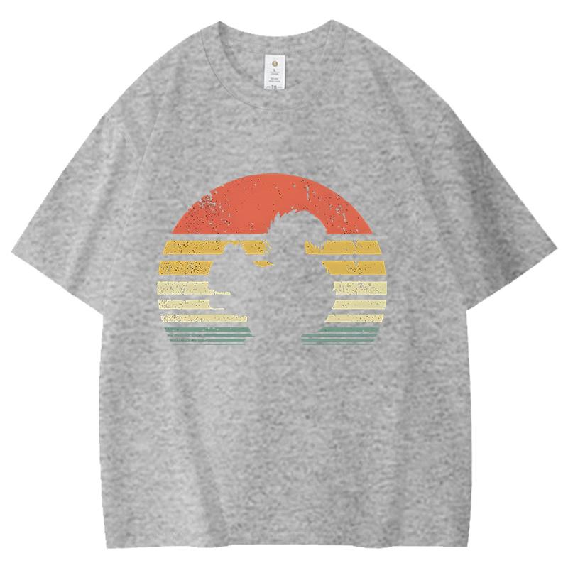 

New Squirrel Silhouette Graphic Printed T Shirt Cool Short Sleeve Unisex Fashion Retro Cotton Streetwear Personality Tees Top S
