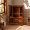 1:12 Scale Dollhouse Sideboard Cabinet Wooden Miniature EuropeanStyle with Glass Doors