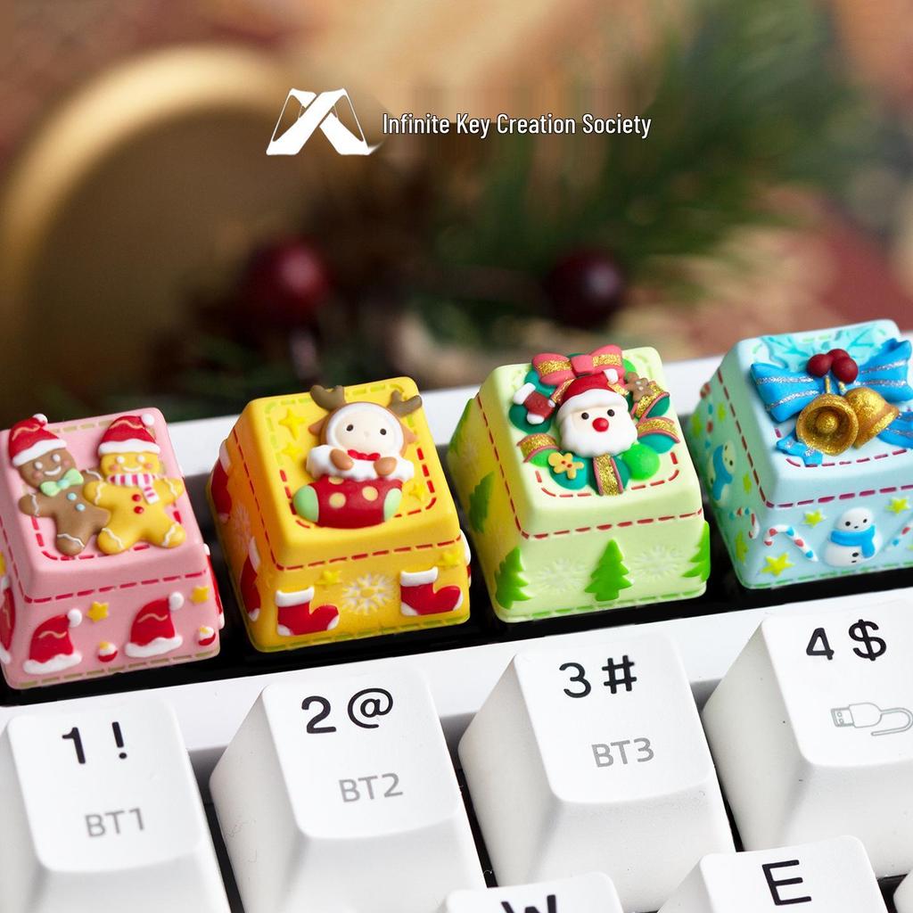 Kreative Harz-Weihnachtsserie Tastenkappe - Niedrige geprägte ESC-Taste für benutzerdefinierte mechanische Tastaturen