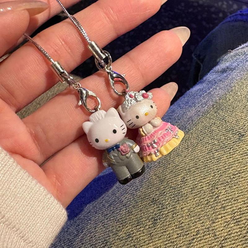 Cute Hello Kitty Keychains Cartoon Cat Keychain for Bags Couple Gifts for Lovers Anniversary Party Favors