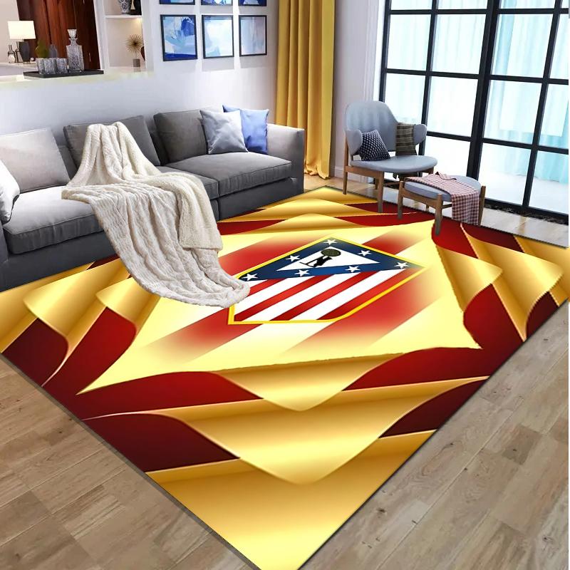 Atletico Madrid Pattern Rug, Indoor/Outdoor Mat, for Picnic, Gameroom, Bedroom, Office, Living Room, Home Decor Carpet, Birthday Gift