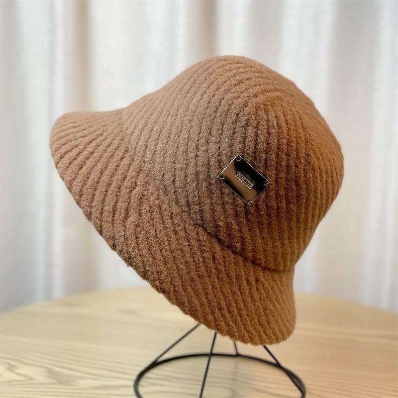 

Универсальная панама с железной этикеткой для осени и зимы, стильная и модная панама, складная, теплая и ветрозащитная зимой Adjustable