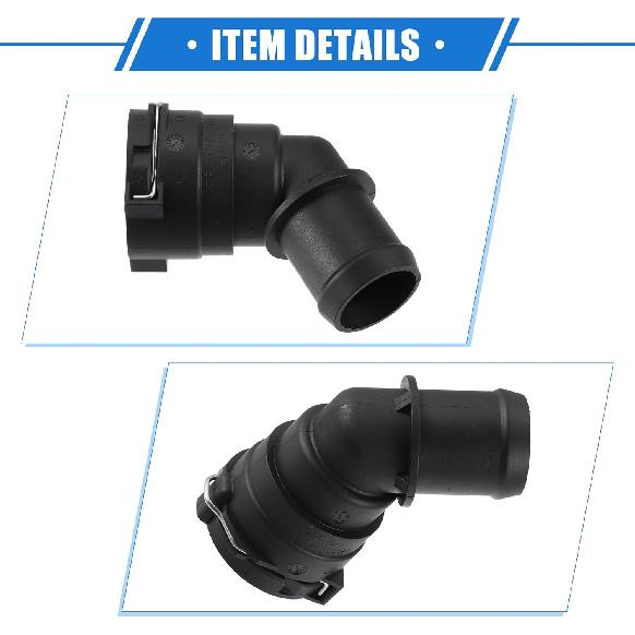 Engine Coolant Hose Connector Lower Hose Quick Water Connector Compatible for Acura TSX 2004-2014, Durable Plastic Black