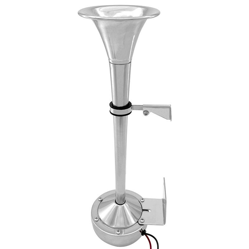 Boat Stainless Steel 12v Horn Single Air Trumpet Horn Compressor Speaker Low Tone Ship Train RV Trailer