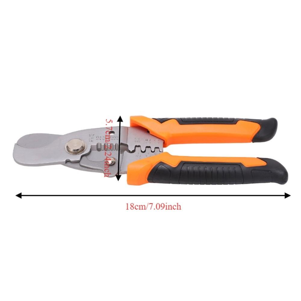 Stainless Steel Wire Stripper 6.9in Length Crimper Tool Convenient Cutting Tool  Repair Work