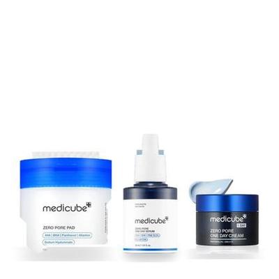 Zero Pore 3-Step Set - Pore Pads 2.0, One-day Peptide Serum, and One-day Cream