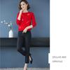 Spring Autumn Women's Crewneck Sweater Embroidered Loose Plus Size Knitwear Pullover Stretch Knit Top
