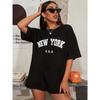 NEW YORK U.S.A Street Letter Style Printed Women T-Shirts Cotton Quality Short Sleeve Summer Breathable Hip Hop Tee Clothing