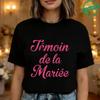 Team De La Mariée Future French Bachelorette EVJF Party T-shirts  Bridal Shower Wedding Tops with Bride Silhouette Print Blouses