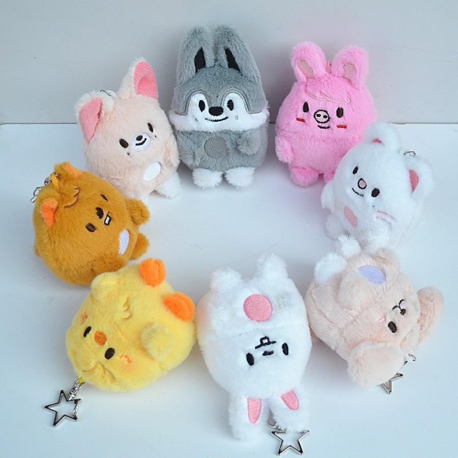 STAY Straykid Cartoon Keychain Egg Doll Mini Plush Doll Bag Pendant Fan Collection Gift Birthday Gift Couple Gift