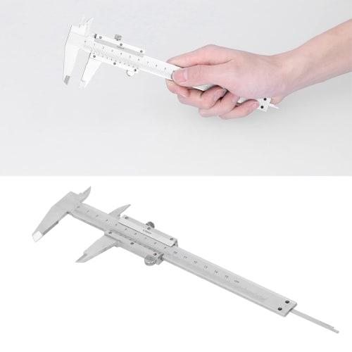 Vernier Caliper, 150mm/200mm/300mm High Carbon Steel Caliper, Measuring Gauge for Measuring Width, Outer Diameter, Inner Diameter, and Depth (0-150mm)
