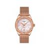 Women's Quartz Watch with Pale Pink Pearl Mother-of-pearl Dial, Golden Hands, Stainless Steel Material, Rose Gold Color. T101.910.33.151.00