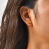 7.5/8/8.5MM Minimalist Flower Stud Earrings for Women,Gold Color Stainless Steel Mini Earrings,Retro Jewelry Gift