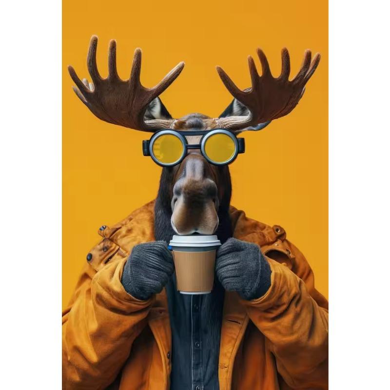 Jaguar Bunny Bear Giraffe Zebra Canvas Painting Modern Fashion Animals Poster Prints Colorful Wall Art Picture Office Home Decor