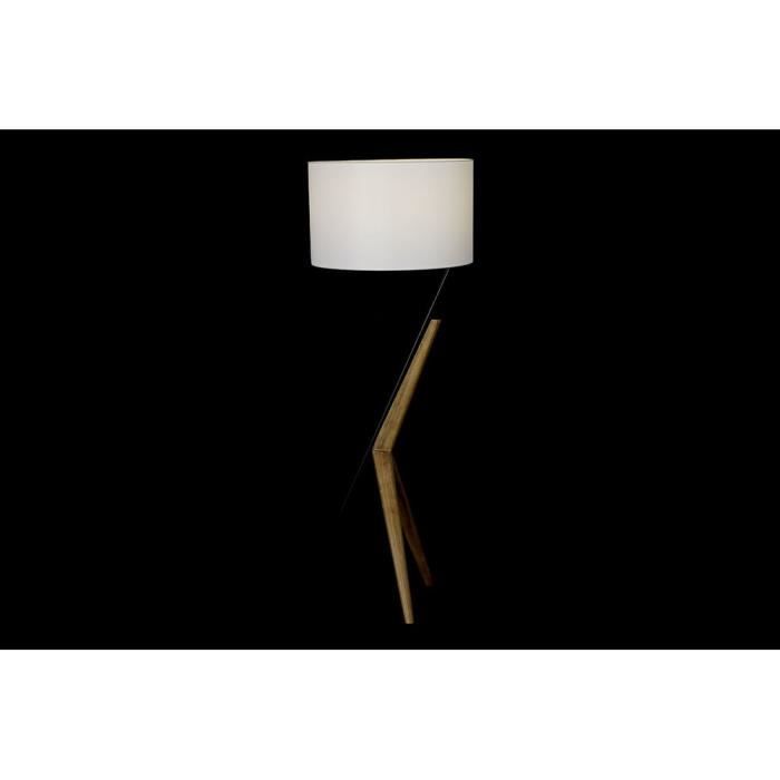 Gulvlampe DKD Home Decor Hvit Brun Metall Eik (54 x 52 x 145 cm)