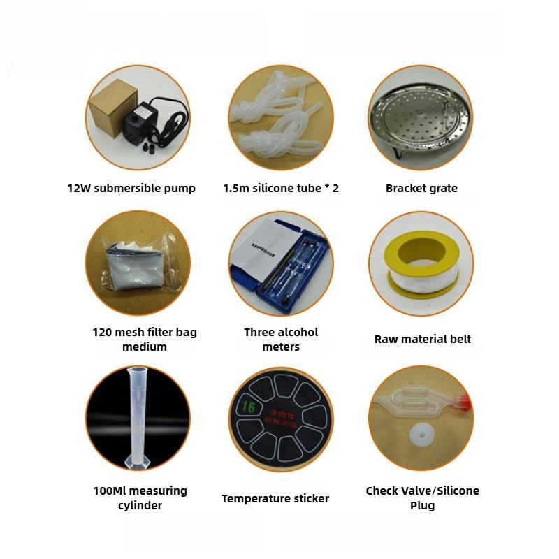 Large Capacity Copper Distiller DIY Pure Dew Essential Oil Distillation Barrel Small Household Brewing Equipment