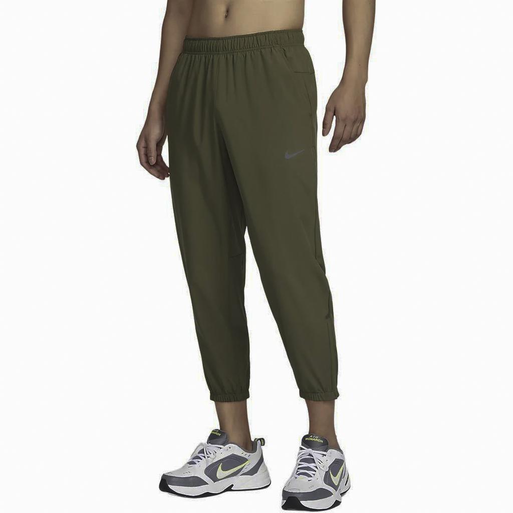 Nike Form Dri-FIT Solid Color Mid-Rise Quick-Dry Drawstring Knit Sports Pants Men Pants Dark-Olive-Green FB7498-222