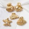 Seashell and Pearl Top Clamp Hair Accessory Graceful Shell Hair Clip with Pearls Detailing Beautiful Hair Clamp