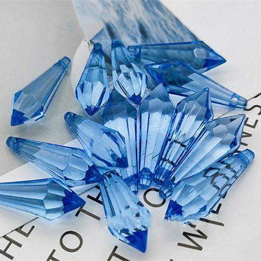Fashion DIY Colorful Stone 11*33mm 16*50mmJewelry Drop Tip Ice Beads Hanging Beads Acrylic Stone Pendant for Prom Dress