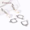 Basic Copper Earwires Fasteners Fittings 18K Gold Plated Inlay Zircon Earring Clasp Hooks for DIY Fashion Women Earrings Making