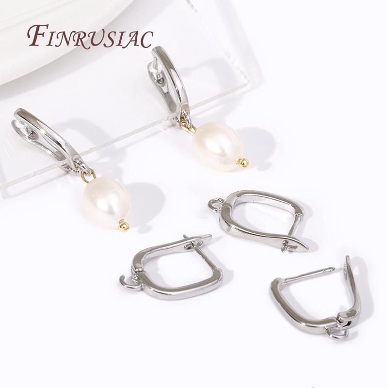 Basic Copper Earwires Fasteners Fittings 18K Gold Plated Inlay Zircon Earring Clasp Hooks for DIY Fashion Women Earrings Making