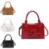Chic Love Heart Handheld Small Square Bag For Women In Elegant Black White And Red For Fall Winter
