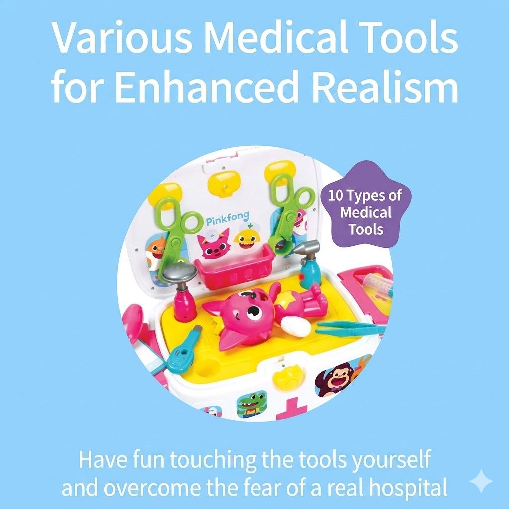 [Pinkfong] 119 Krankenwagen Krankenhaus Spiel / Wonderstar Intelligentes Arzt Spielset , Beliebte koreanische Spielzeuge