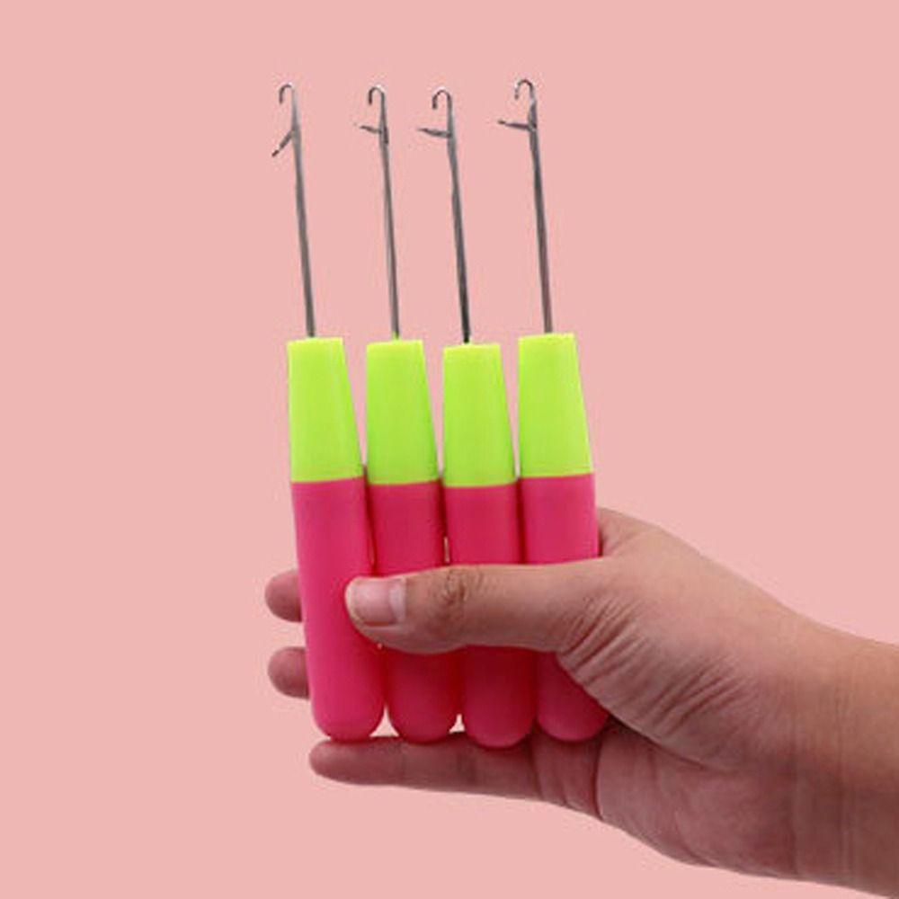 5pcs/set Metal Crochet Hook Needle Knitting Micro Hook Needle Dreadlock Crochet Needle  Twist Hair