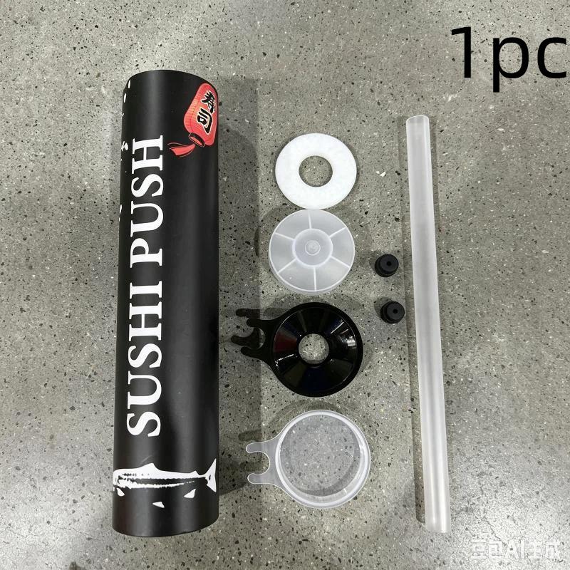 Scatola Spingi Sushi Rotonda con Cannuccia Salsa Tubo di Carta per Alimenti Contenitore Push-Up Strumenti per Confezionamento Sushi Fai-da-te