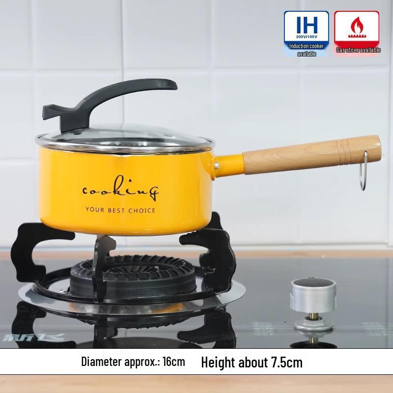 Sheng Bang Rong Non-Stick Flat-Bottom Frying Pan with Maifan Stone for Mini Induction Cookers