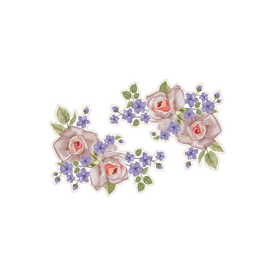 

Настенная наклейка ПВХ Сделай сам Цветок Наклейка на крышку унитаза Съемная Обои для двери шкафчика в ванной комнате Зеркало Украшение для дома type 6