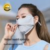 Ono Blush High-End Facekini: Ice Silk UV Protection, Breathable Sunscreen Mask with Eye Corner Shield for Women